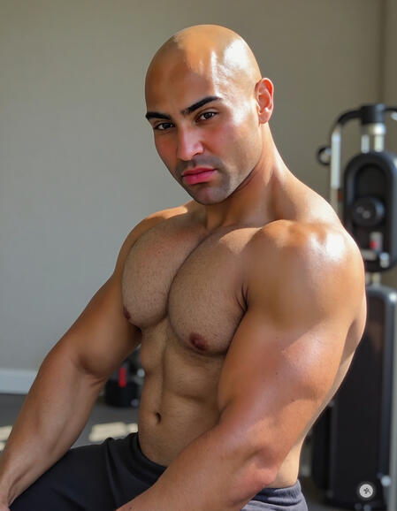Vegan muscle built without meat Shredded vegan bodybuilder Puzjo flexing